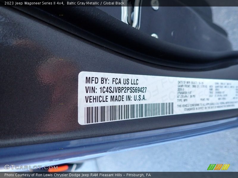 Baltic Gray Metallic / Global Black 2023 Jeep Wagoneer Series II 4x4