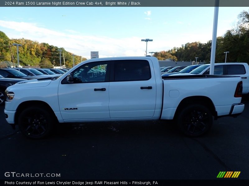 Bright White / Black 2024 Ram 1500 Laramie Night Edition Crew Cab 4x4