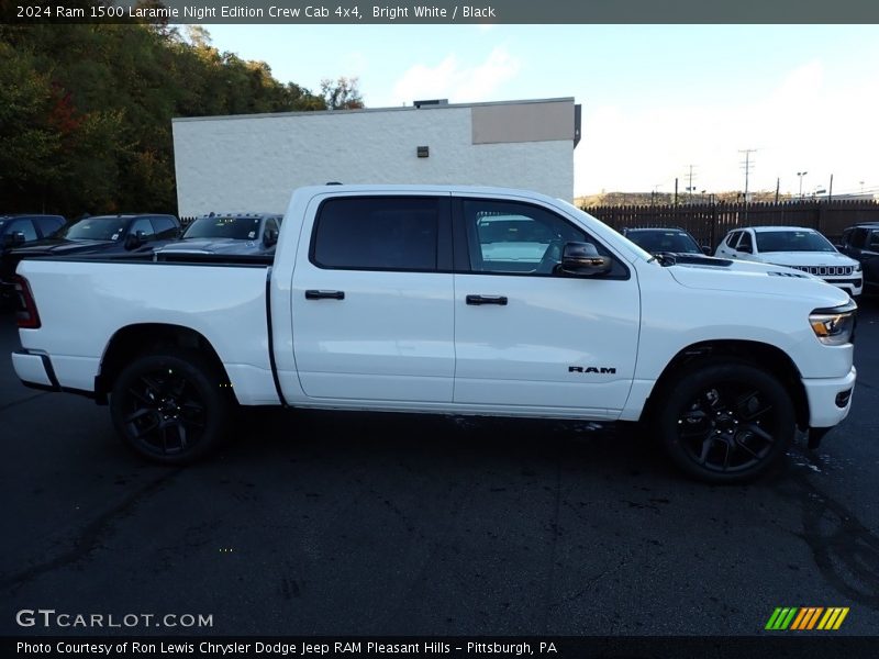 Bright White / Black 2024 Ram 1500 Laramie Night Edition Crew Cab 4x4