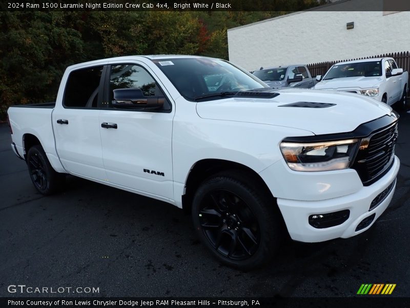 Bright White / Black 2024 Ram 1500 Laramie Night Edition Crew Cab 4x4
