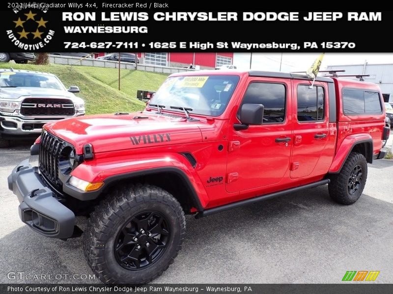 Firecracker Red / Black 2021 Jeep Gladiator Willys 4x4
