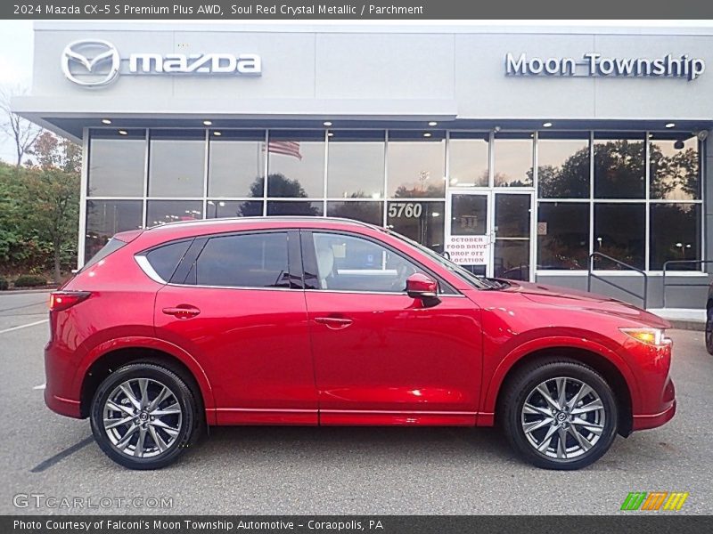 Soul Red Crystal Metallic / Parchment 2024 Mazda CX-5 S Premium Plus AWD