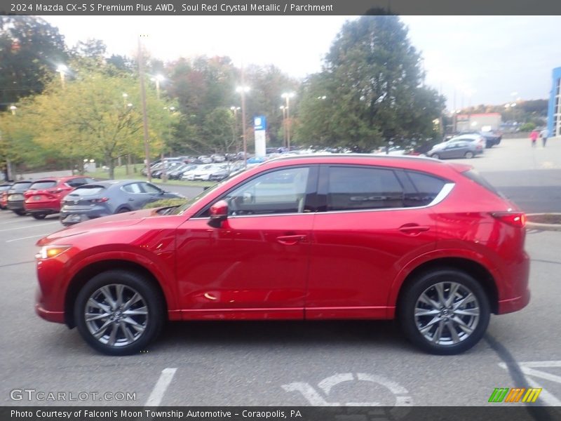Soul Red Crystal Metallic / Parchment 2024 Mazda CX-5 S Premium Plus AWD