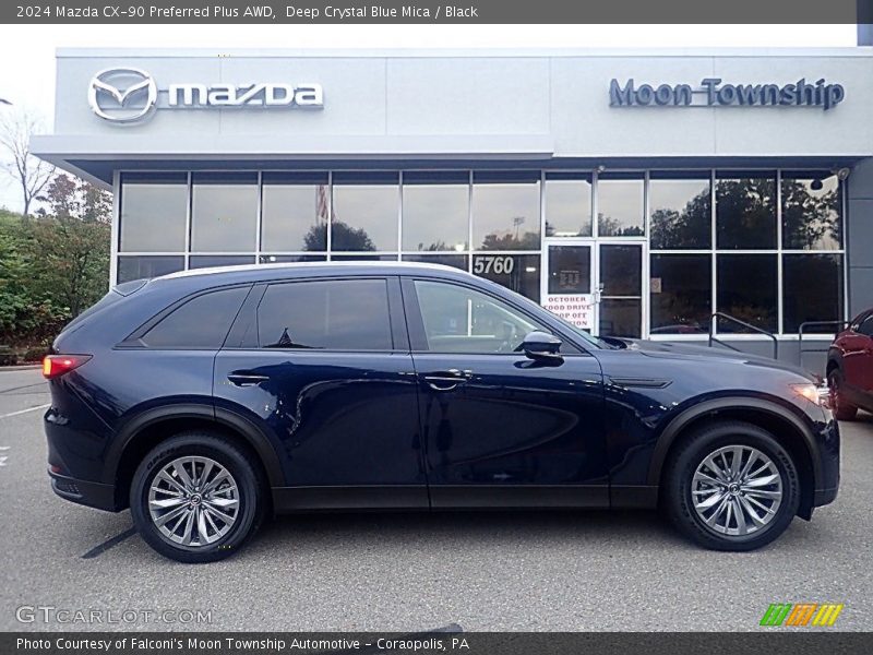 Deep Crystal Blue Mica / Black 2024 Mazda CX-90 Preferred Plus AWD