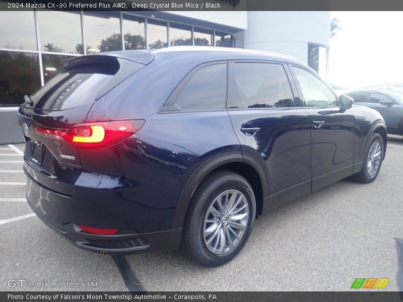 Deep Crystal Blue Mica / Black 2024 Mazda CX-90 Preferred Plus AWD