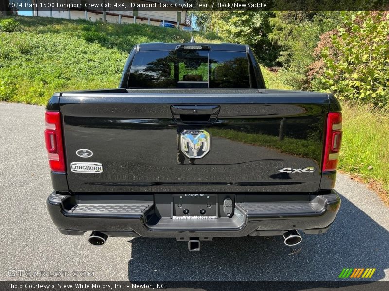 Diamond Black Crystal Pearl / Black/New Saddle 2024 Ram 1500 Longhorn Crew Cab 4x4