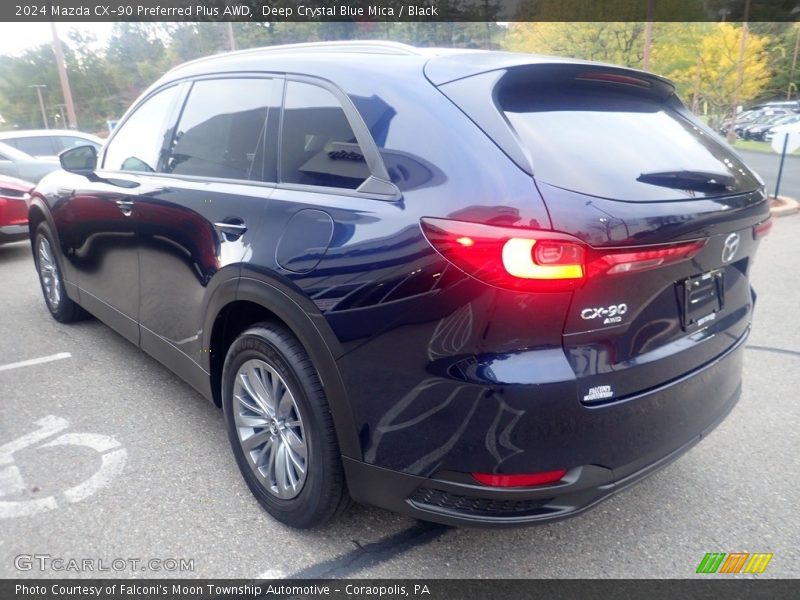 Deep Crystal Blue Mica / Black 2024 Mazda CX-90 Preferred Plus AWD