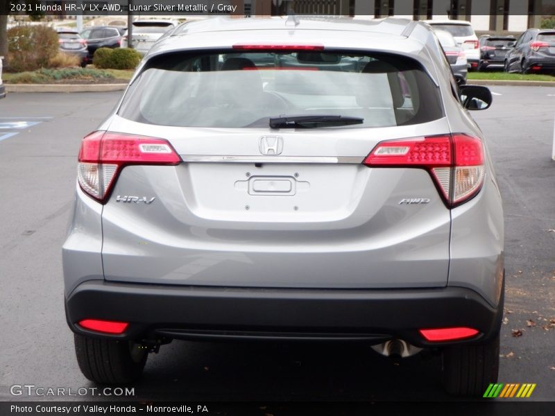 Lunar Silver Metallic / Gray 2021 Honda HR-V LX AWD