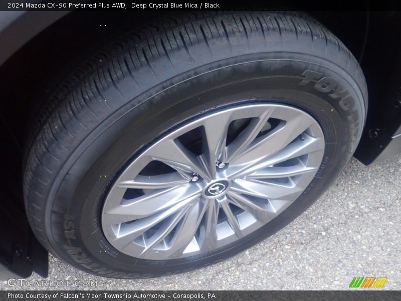 Deep Crystal Blue Mica / Black 2024 Mazda CX-90 Preferred Plus AWD