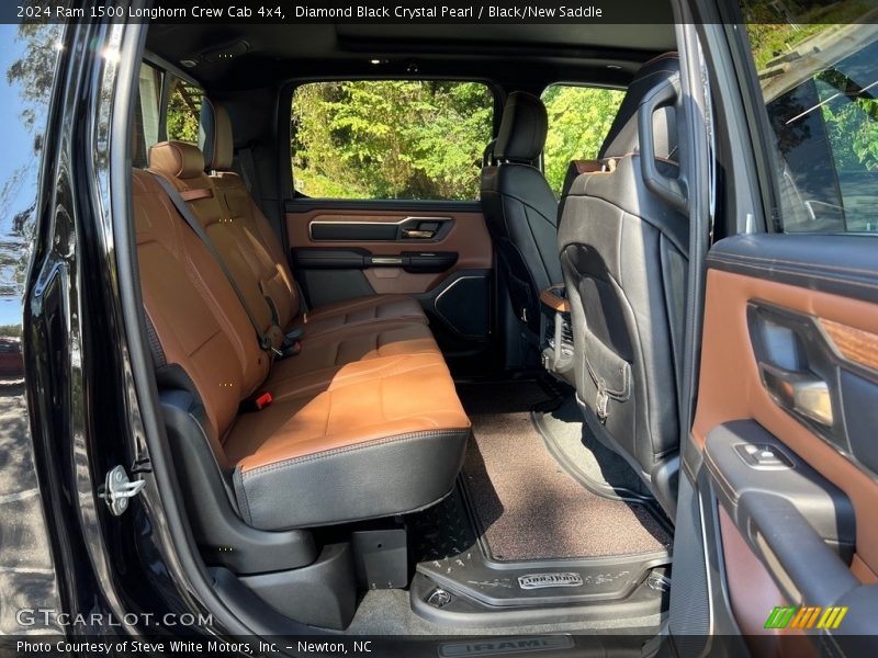 Diamond Black Crystal Pearl / Black/New Saddle 2024 Ram 1500 Longhorn Crew Cab 4x4