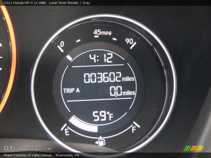 Lunar Silver Metallic / Gray 2021 Honda HR-V LX AWD