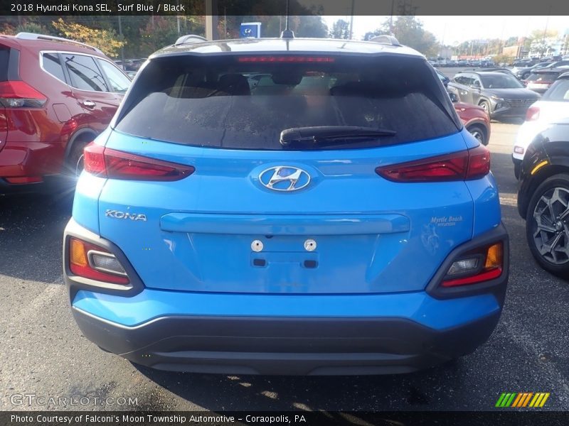 Surf Blue / Black 2018 Hyundai Kona SEL