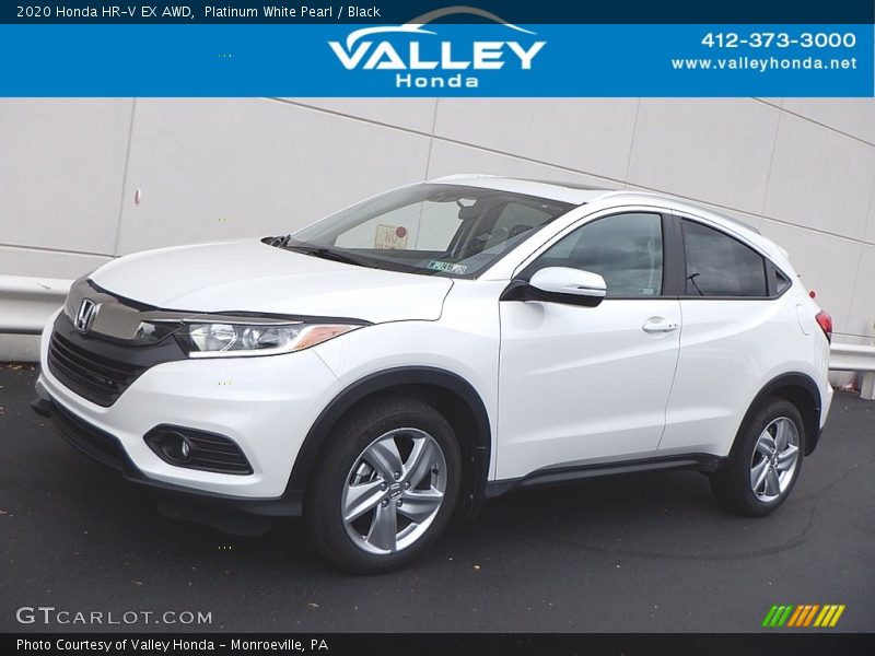 Platinum White Pearl / Black 2020 Honda HR-V EX AWD