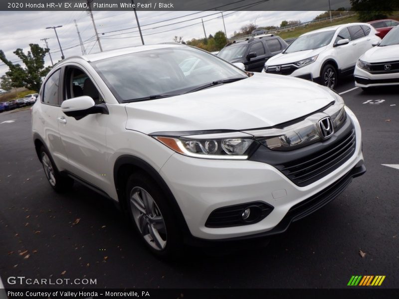 Platinum White Pearl / Black 2020 Honda HR-V EX AWD