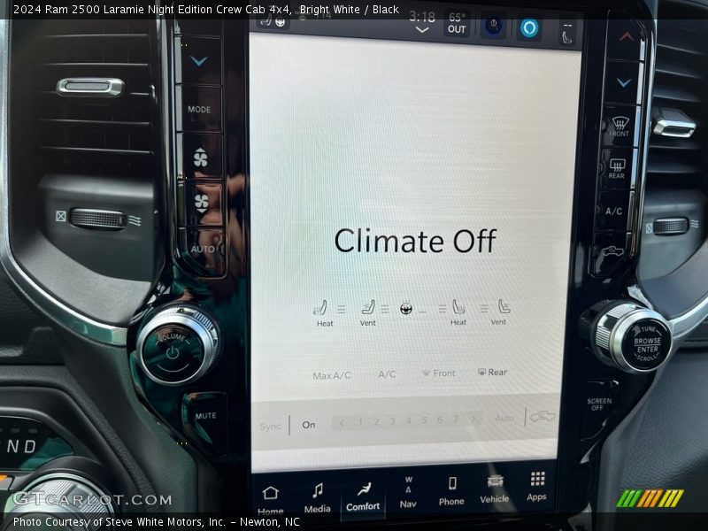 Controls of 2024 2500 Laramie Night Edition Crew Cab 4x4