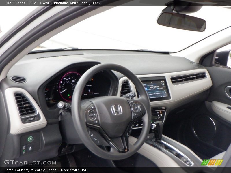 Platinum White Pearl / Black 2020 Honda HR-V EX AWD