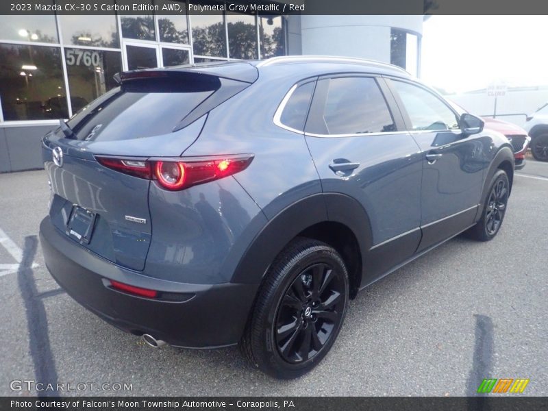 Polymetal Gray Metallic / Red 2023 Mazda CX-30 S Carbon Edition AWD