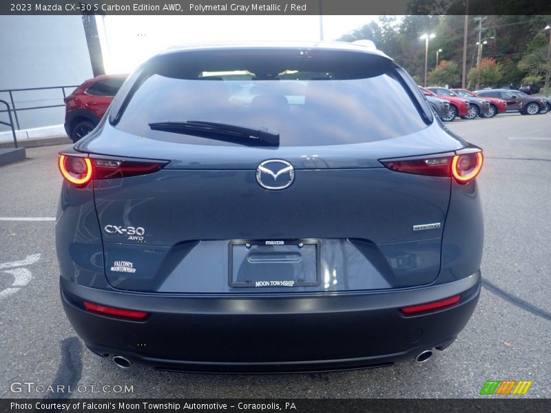 Polymetal Gray Metallic / Red 2023 Mazda CX-30 S Carbon Edition AWD