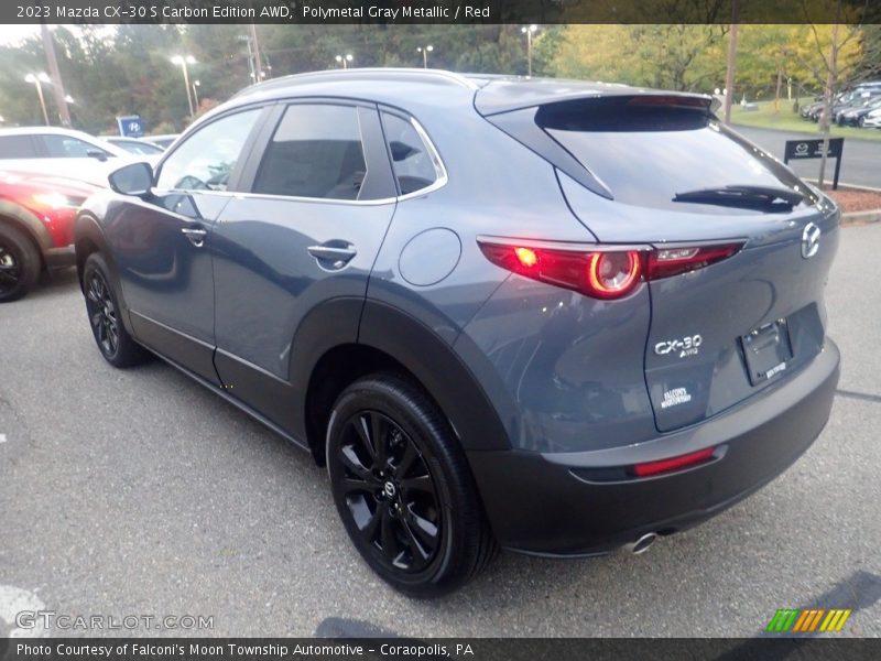 Polymetal Gray Metallic / Red 2023 Mazda CX-30 S Carbon Edition AWD