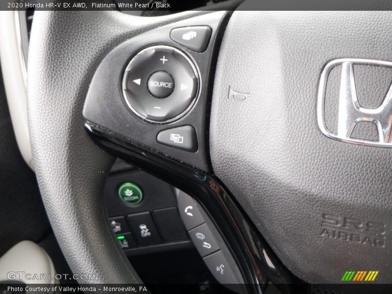 Platinum White Pearl / Black 2020 Honda HR-V EX AWD