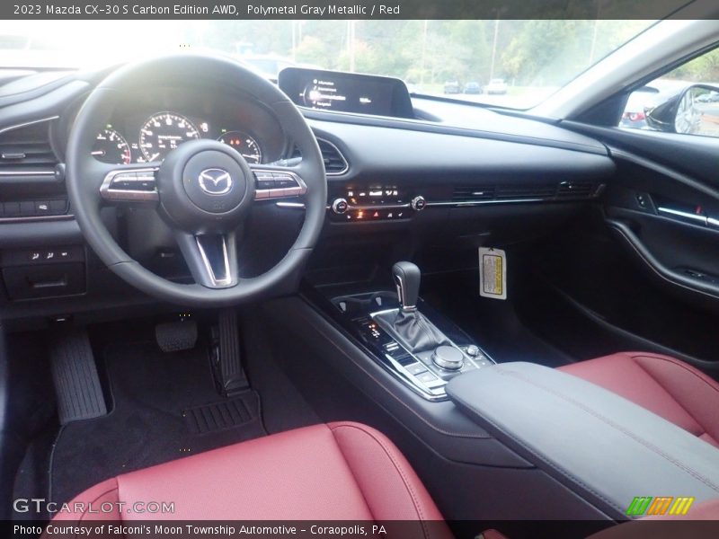 Polymetal Gray Metallic / Red 2023 Mazda CX-30 S Carbon Edition AWD