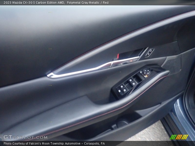 Polymetal Gray Metallic / Red 2023 Mazda CX-30 S Carbon Edition AWD