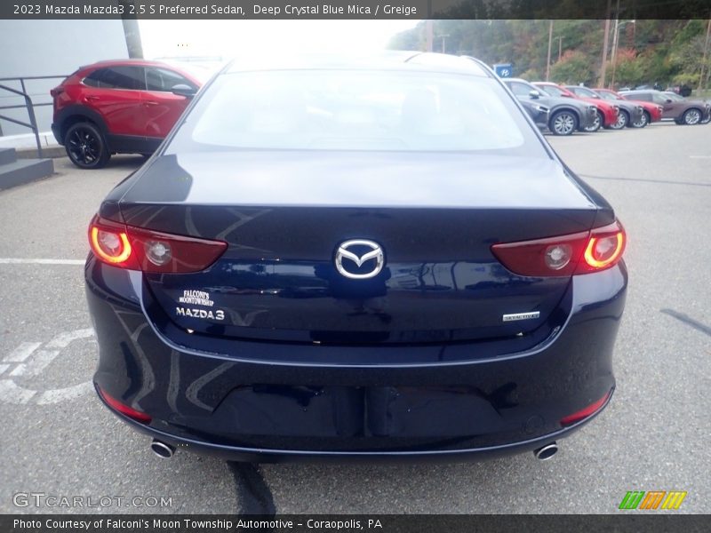 Deep Crystal Blue Mica / Greige 2023 Mazda Mazda3 2.5 S Preferred Sedan