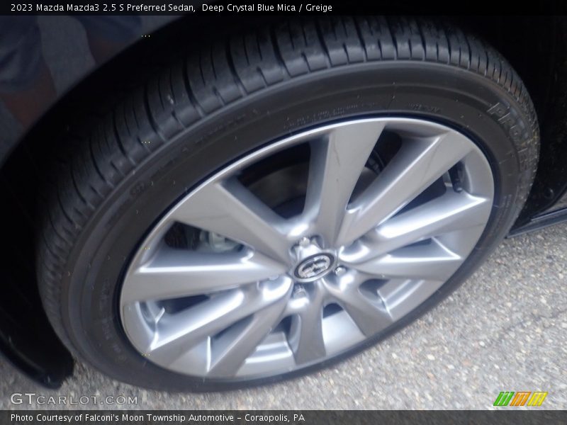 Deep Crystal Blue Mica / Greige 2023 Mazda Mazda3 2.5 S Preferred Sedan