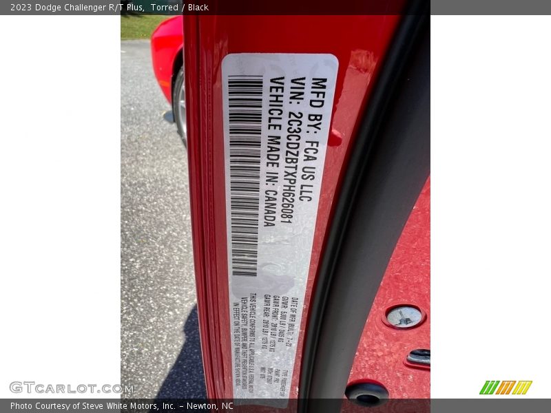 Torred / Black 2023 Dodge Challenger R/T Plus