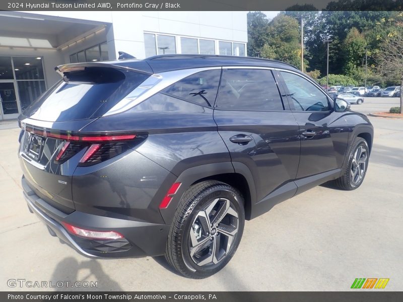 Portofino Gray / Black 2024 Hyundai Tucson Limited AWD