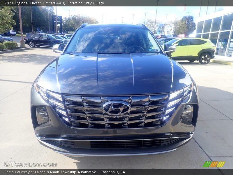 Portofino Gray / Black 2024 Hyundai Tucson Limited AWD