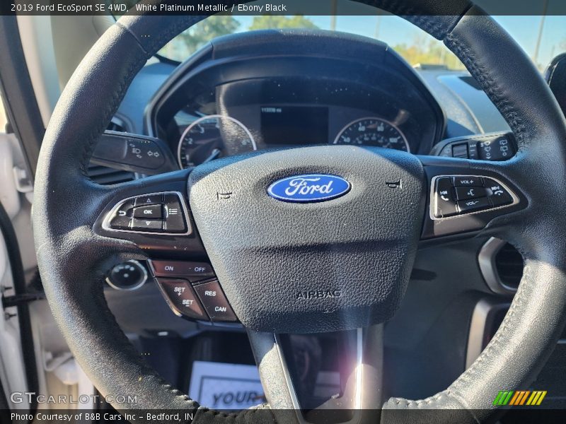White Platinum Metallic / Ebony Black 2019 Ford EcoSport SE 4WD