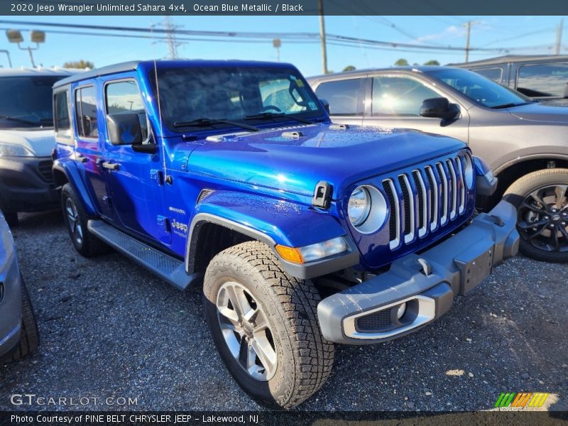 Ocean Blue Metallic / Black 2020 Jeep Wrangler Unlimited Sahara 4x4