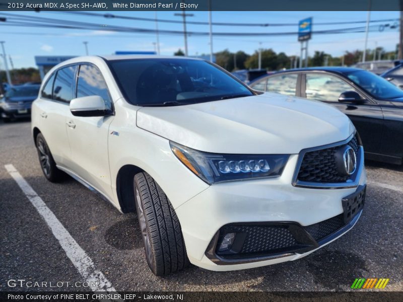 White Diamond Pearl / Ebony 2019 Acura MDX A Spec SH-AWD