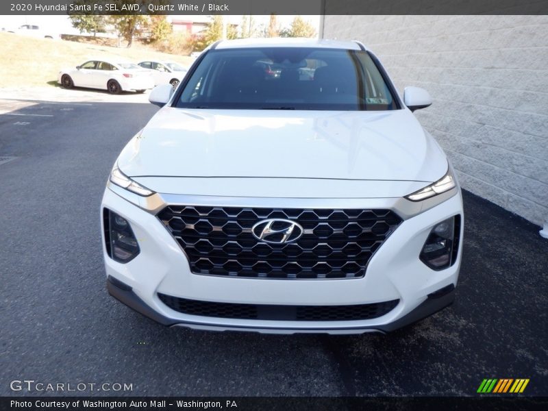 Quartz White / Black 2020 Hyundai Santa Fe SEL AWD