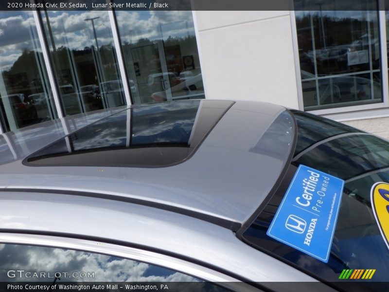 Lunar Silver Metallic / Black 2020 Honda Civic EX Sedan
