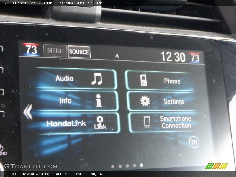 Lunar Silver Metallic / Black 2020 Honda Civic EX Sedan