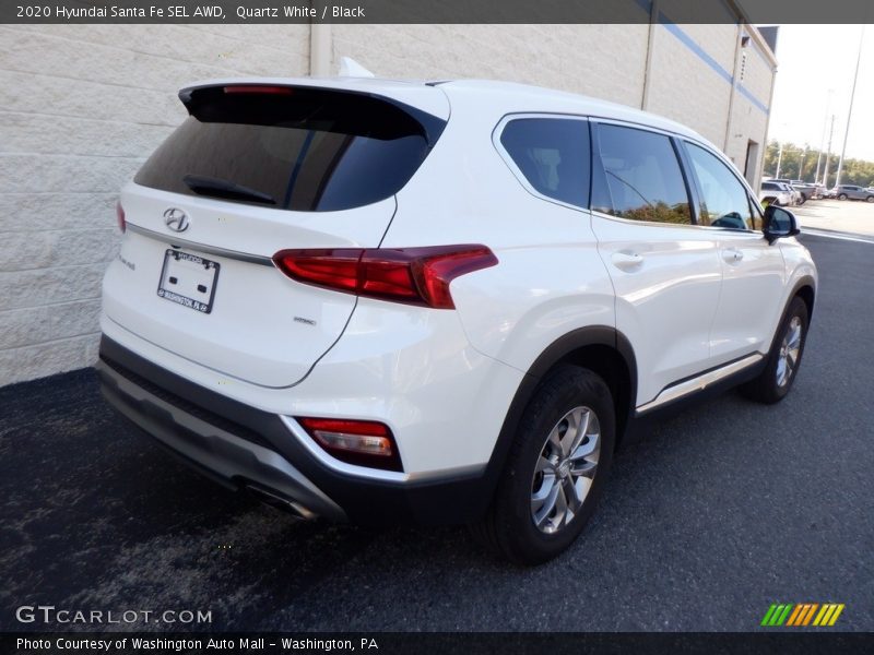 Quartz White / Black 2020 Hyundai Santa Fe SEL AWD