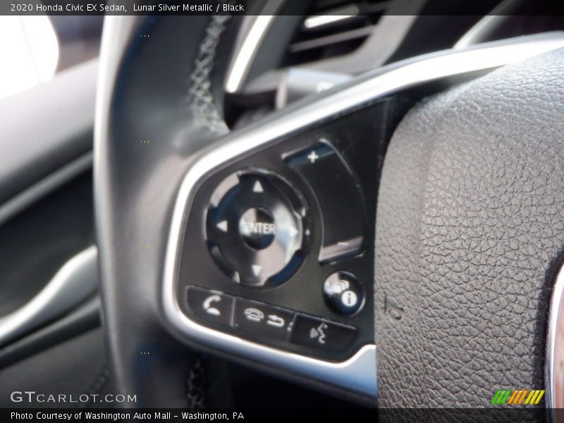Lunar Silver Metallic / Black 2020 Honda Civic EX Sedan