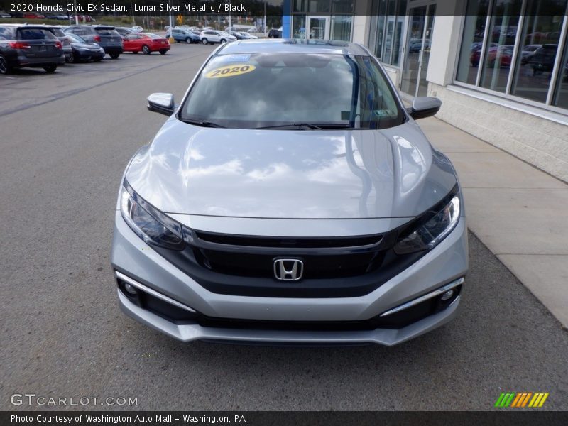 Lunar Silver Metallic / Black 2020 Honda Civic EX Sedan
