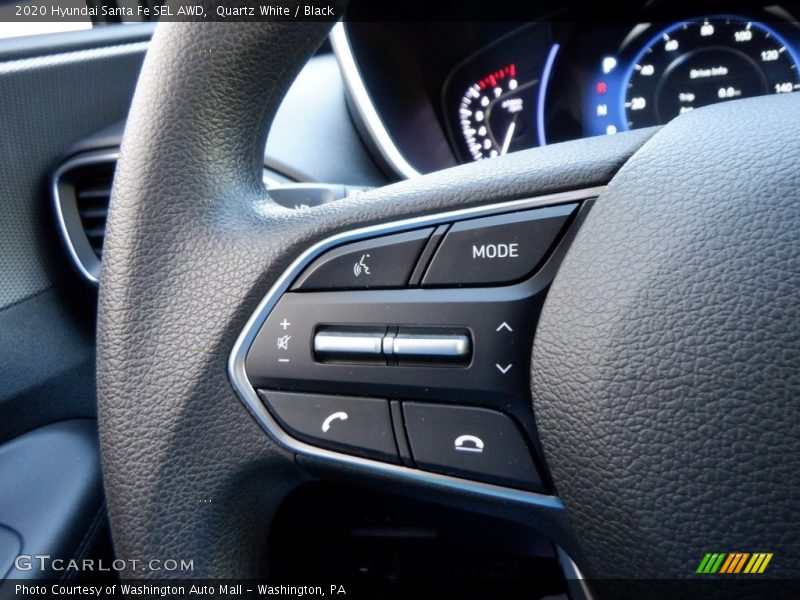 Quartz White / Black 2020 Hyundai Santa Fe SEL AWD