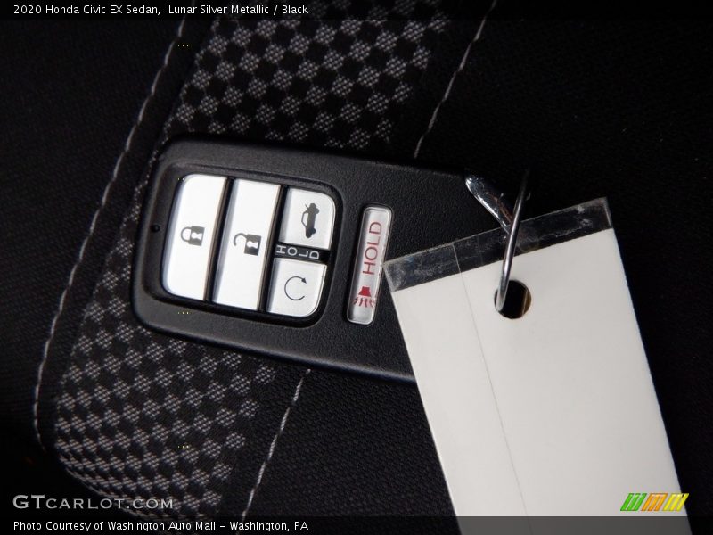 Lunar Silver Metallic / Black 2020 Honda Civic EX Sedan