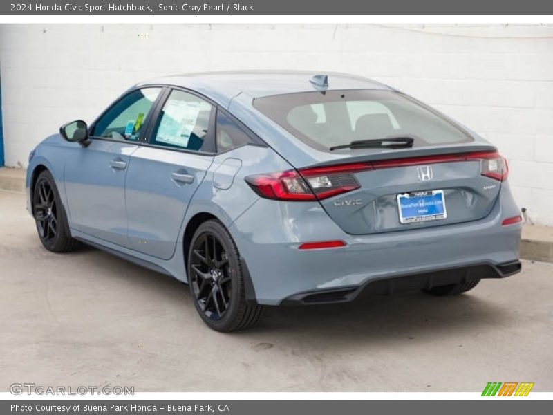 Sonic Gray Pearl / Black 2024 Honda Civic Sport Hatchback