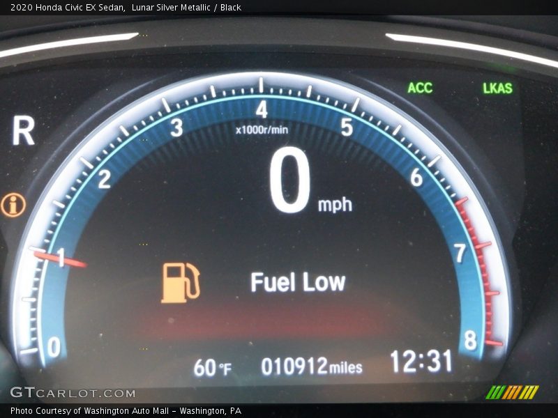 Lunar Silver Metallic / Black 2020 Honda Civic EX Sedan