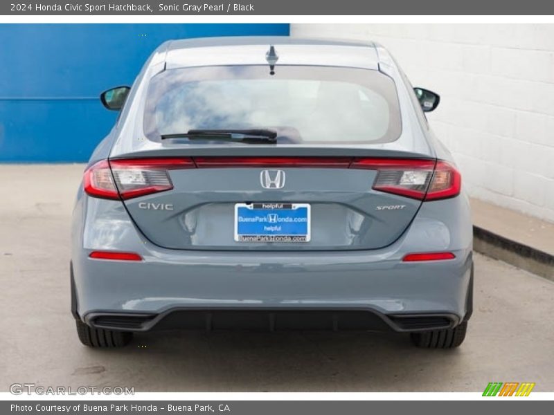 Sonic Gray Pearl / Black 2024 Honda Civic Sport Hatchback