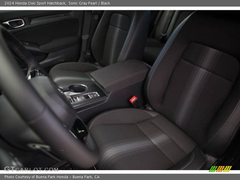 Sonic Gray Pearl / Black 2024 Honda Civic Sport Hatchback