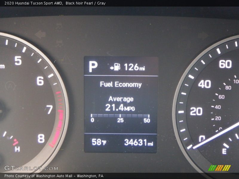 Black Noir Pearl / Gray 2020 Hyundai Tucson Sport AWD