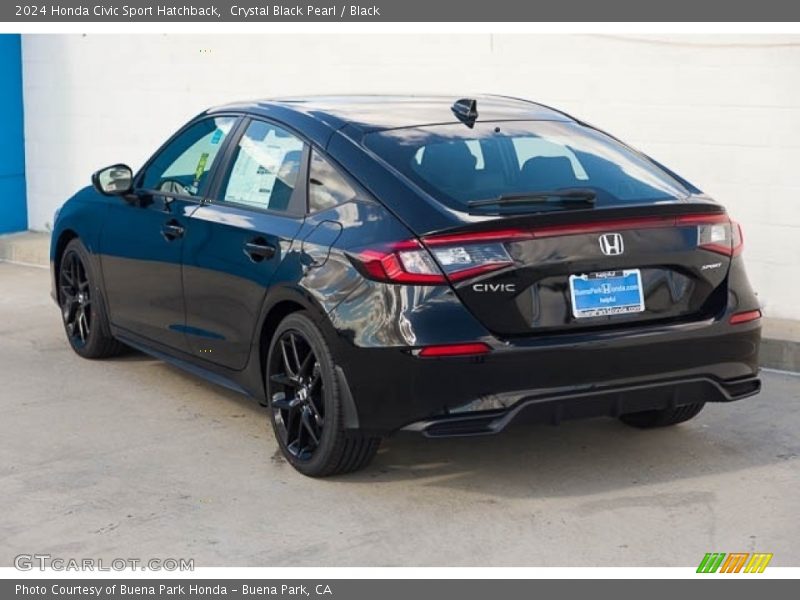 Crystal Black Pearl / Black 2024 Honda Civic Sport Hatchback
