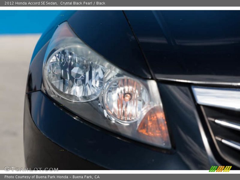 Crystal Black Pearl / Black 2012 Honda Accord SE Sedan