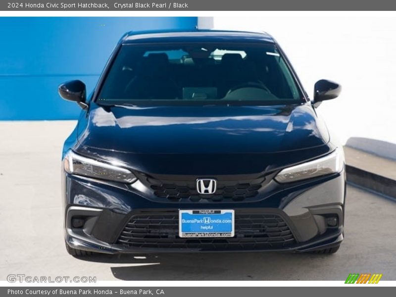 Crystal Black Pearl / Black 2024 Honda Civic Sport Hatchback